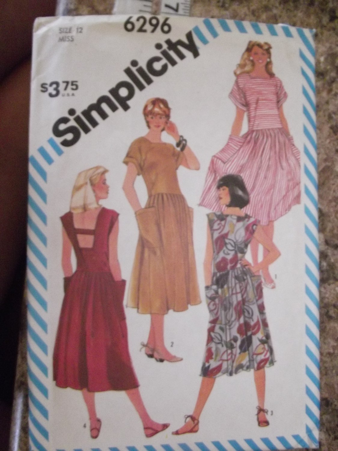 Vintage Simplicity pattern 6296 SZ 12 Uncut from 1983