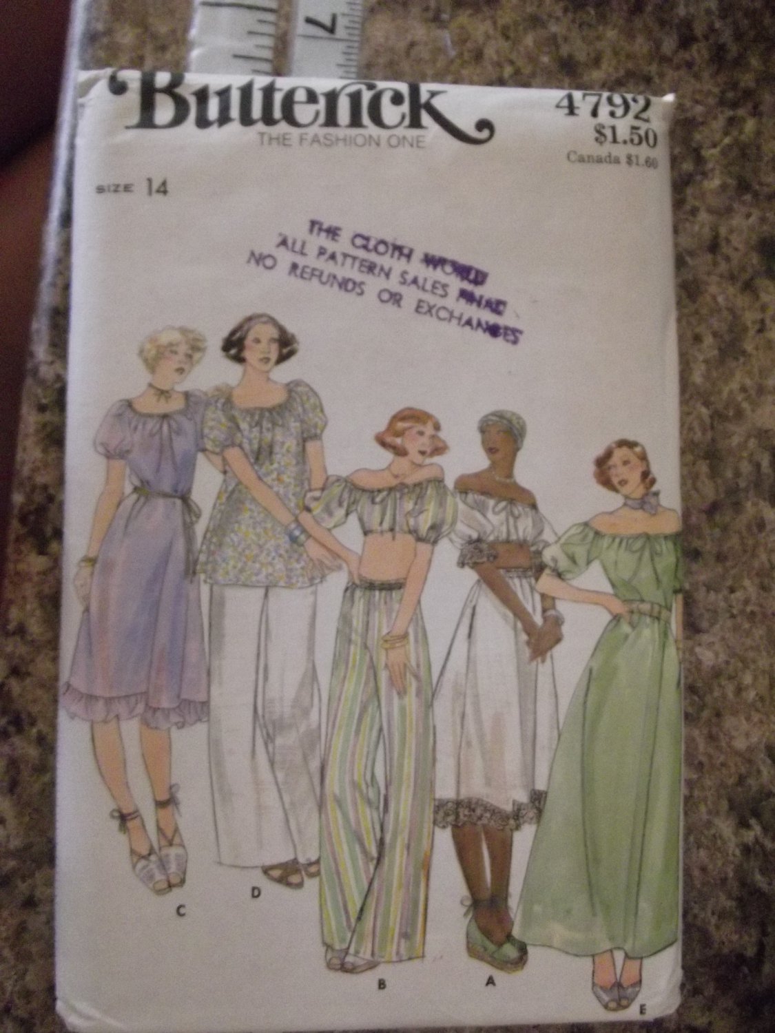 Vintage Butterick 5584 sz 14 Uncut 1970's