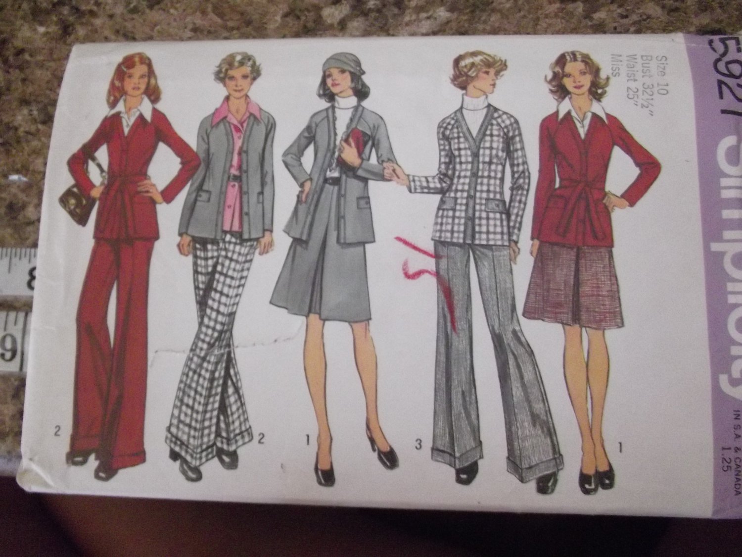 Vintage Simplicity Pattern 5921 1973 sz 10 32 1/2 Bust