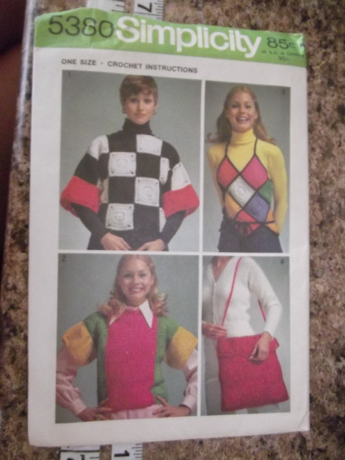 Simplicity Pattern 5380 Crochet Fashions 1972
