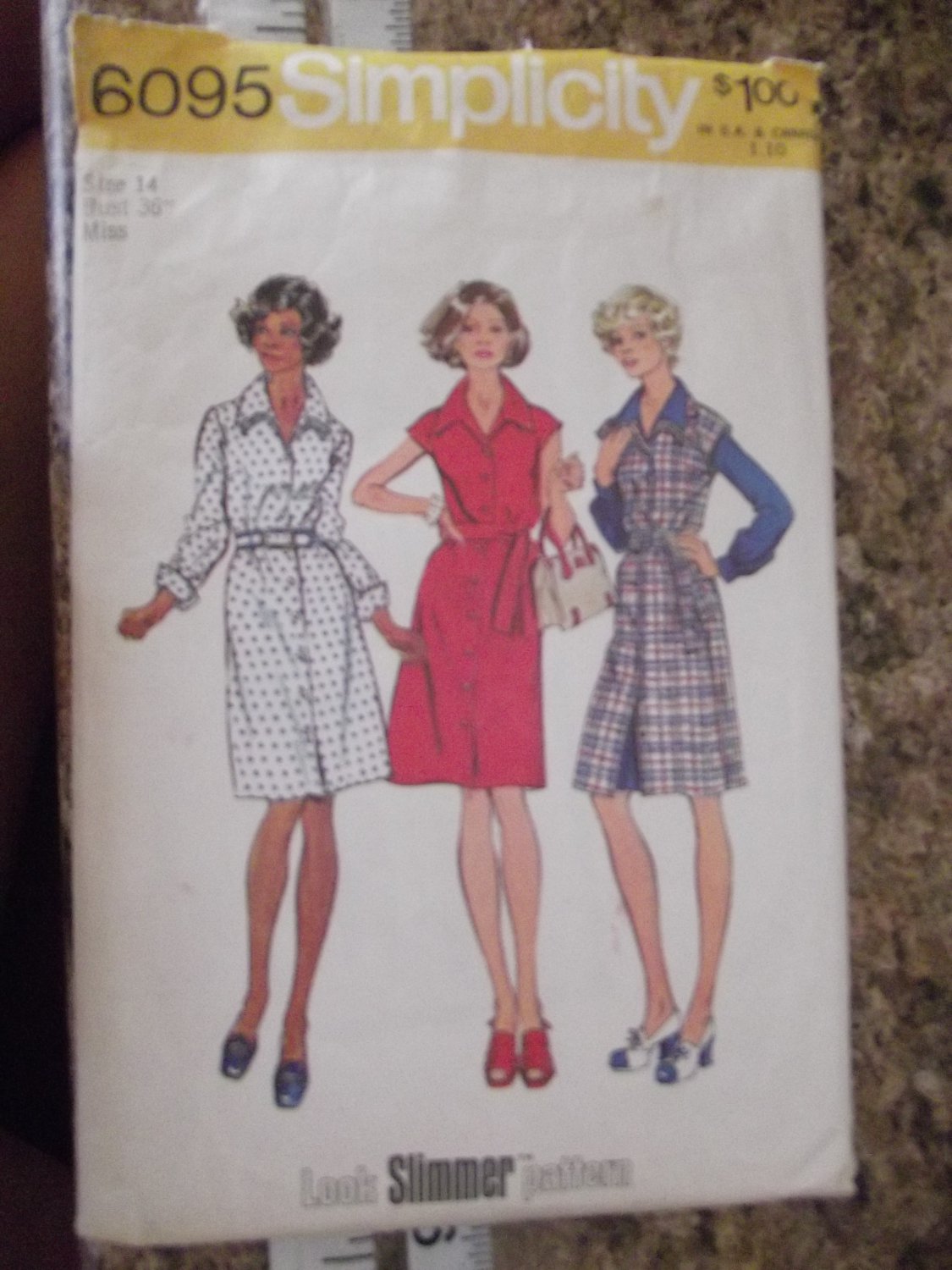 Vintage Simplicity Pattern 6095 Sz 14 1973