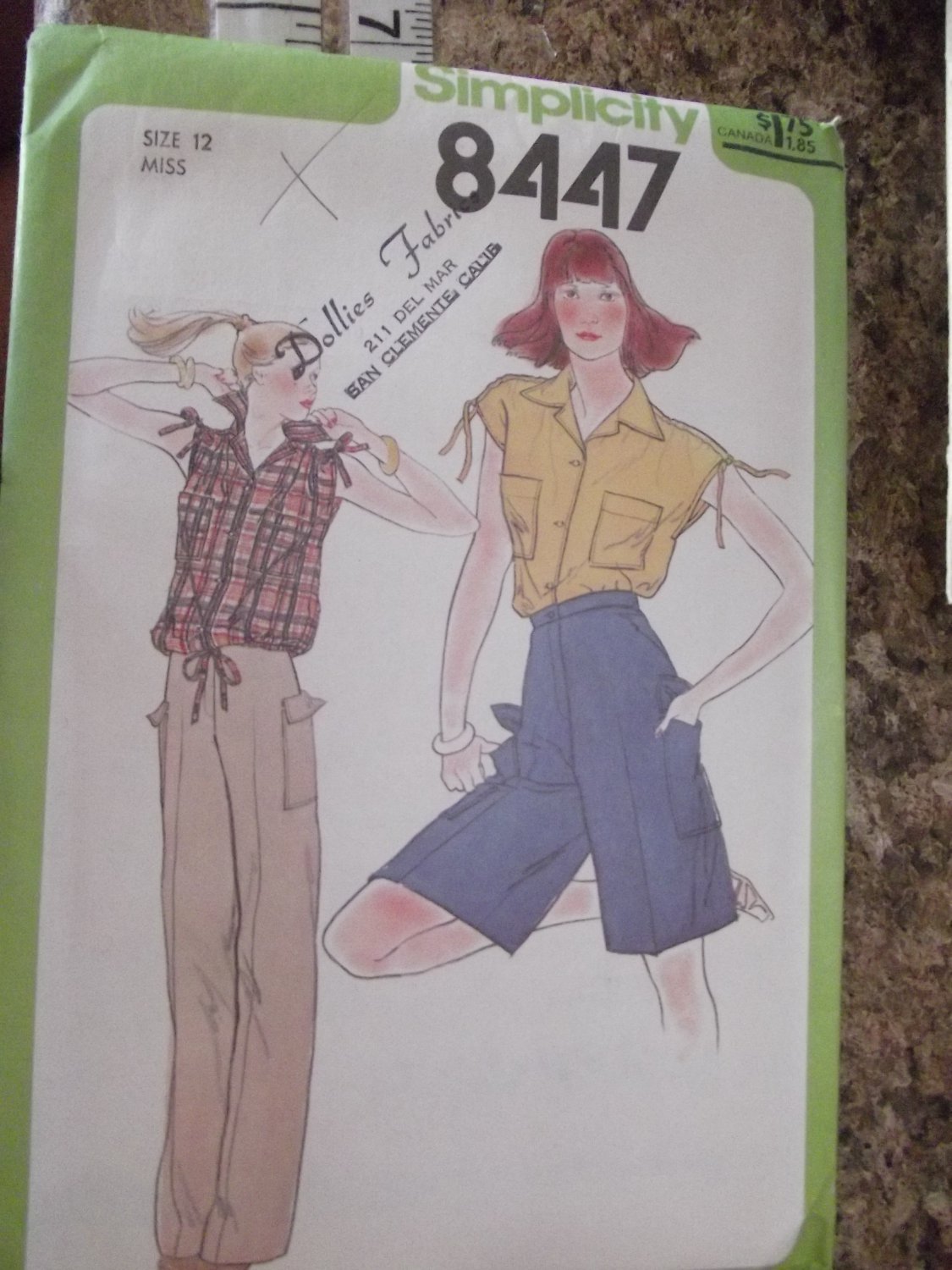 Vintage Simplicity Pattern 8447 sz 12 year 1978