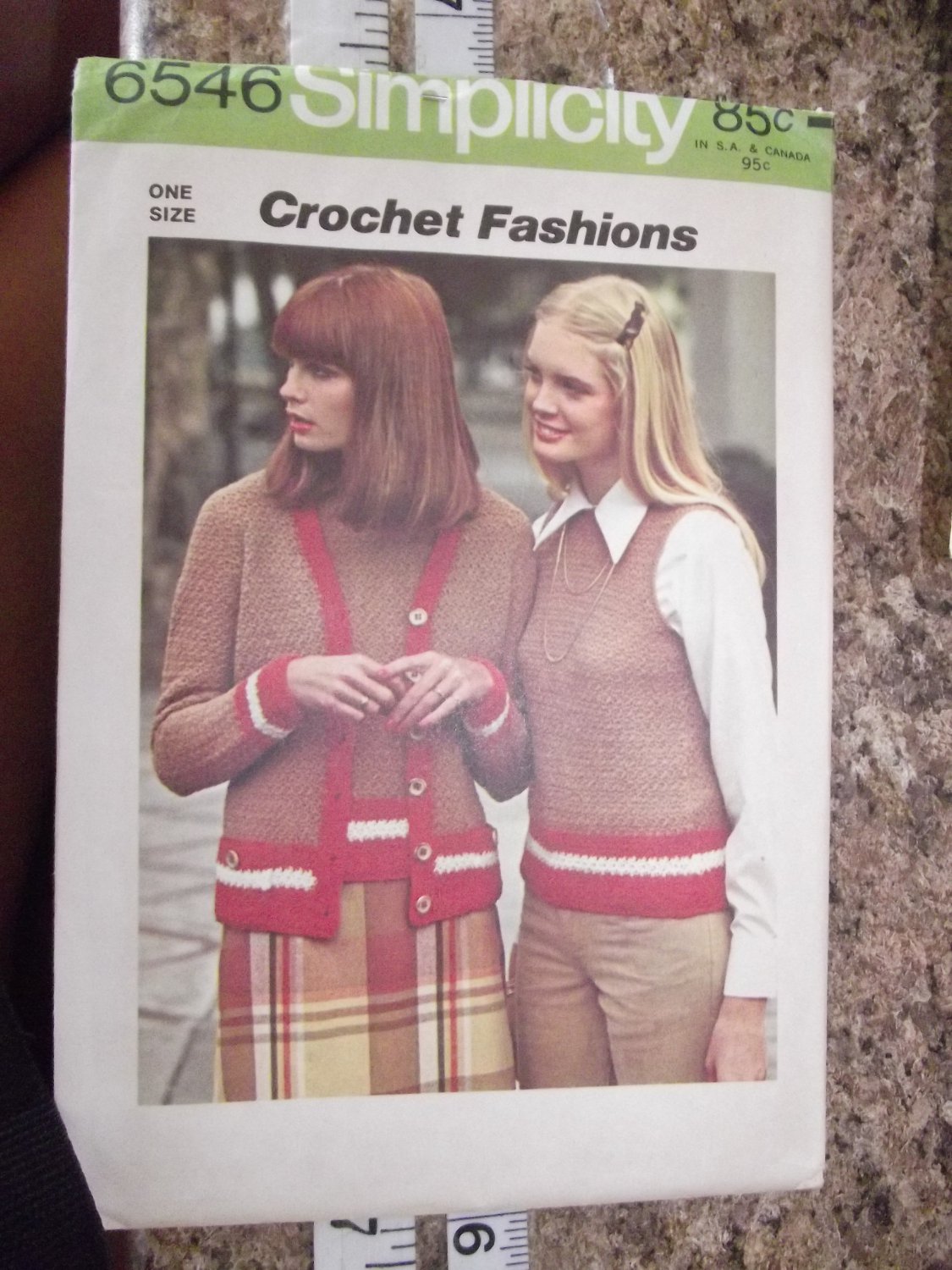 Simplicity Pattern 6546 Crochet Fashions 1974