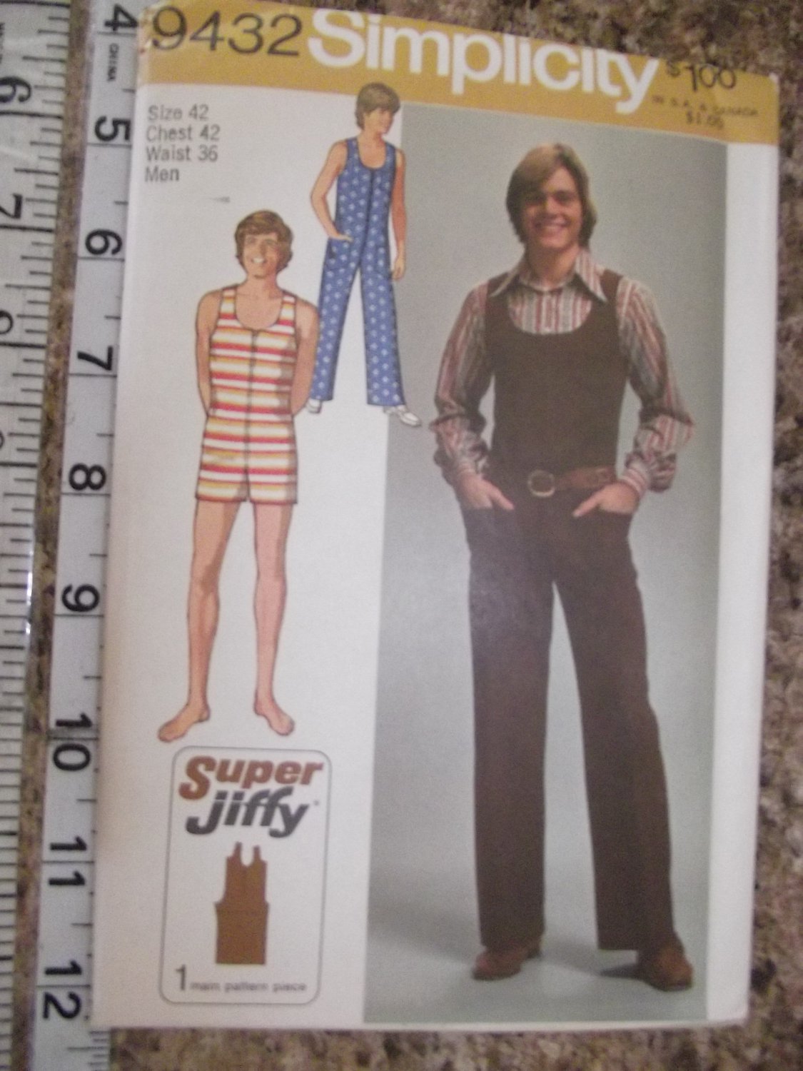 Vintage Simplicity 9432 Super Jiffy Mens Pattern Uncut