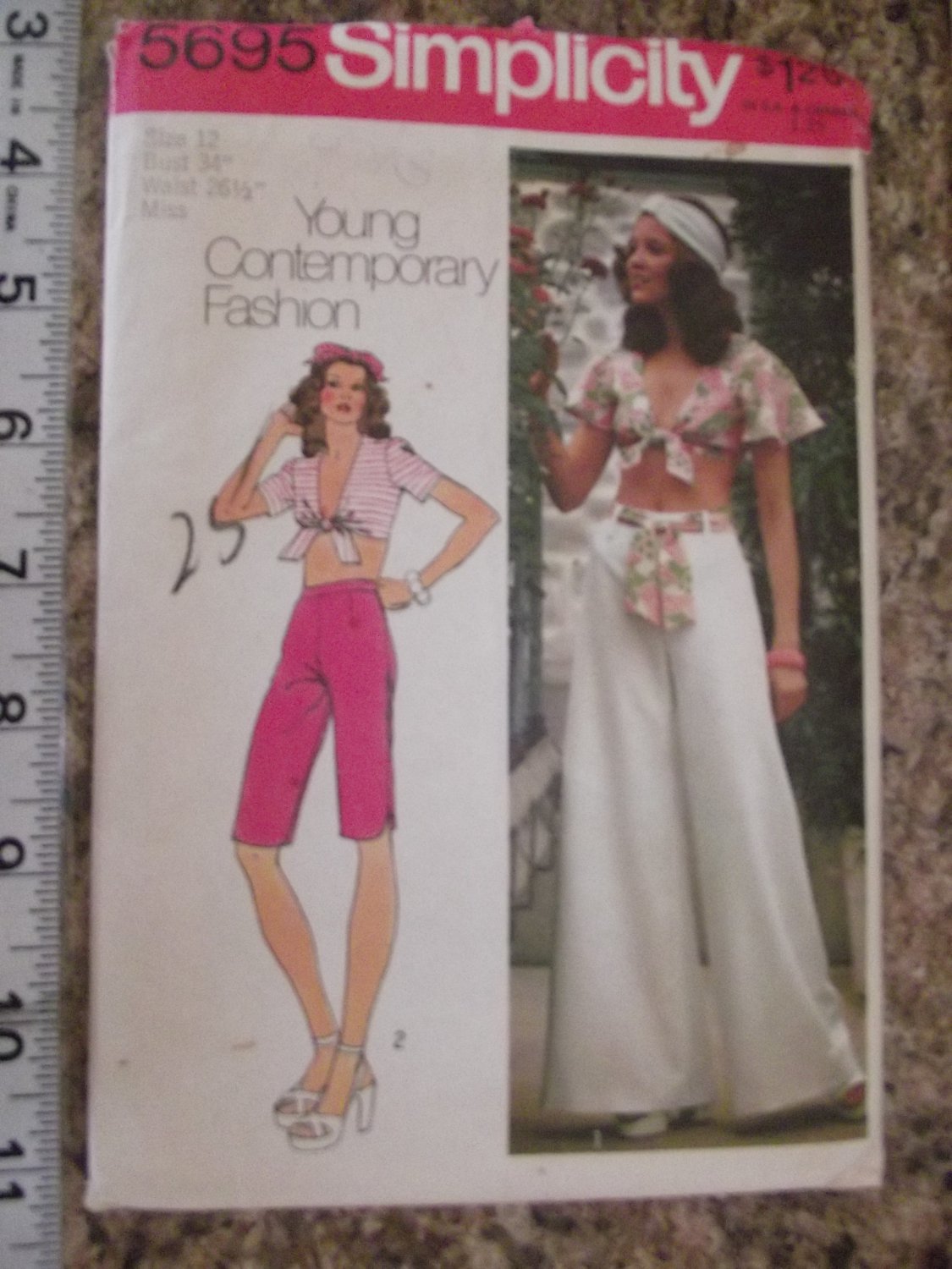 Vintage Simplicity Pattern 5695 1973 size 12 34" Bust