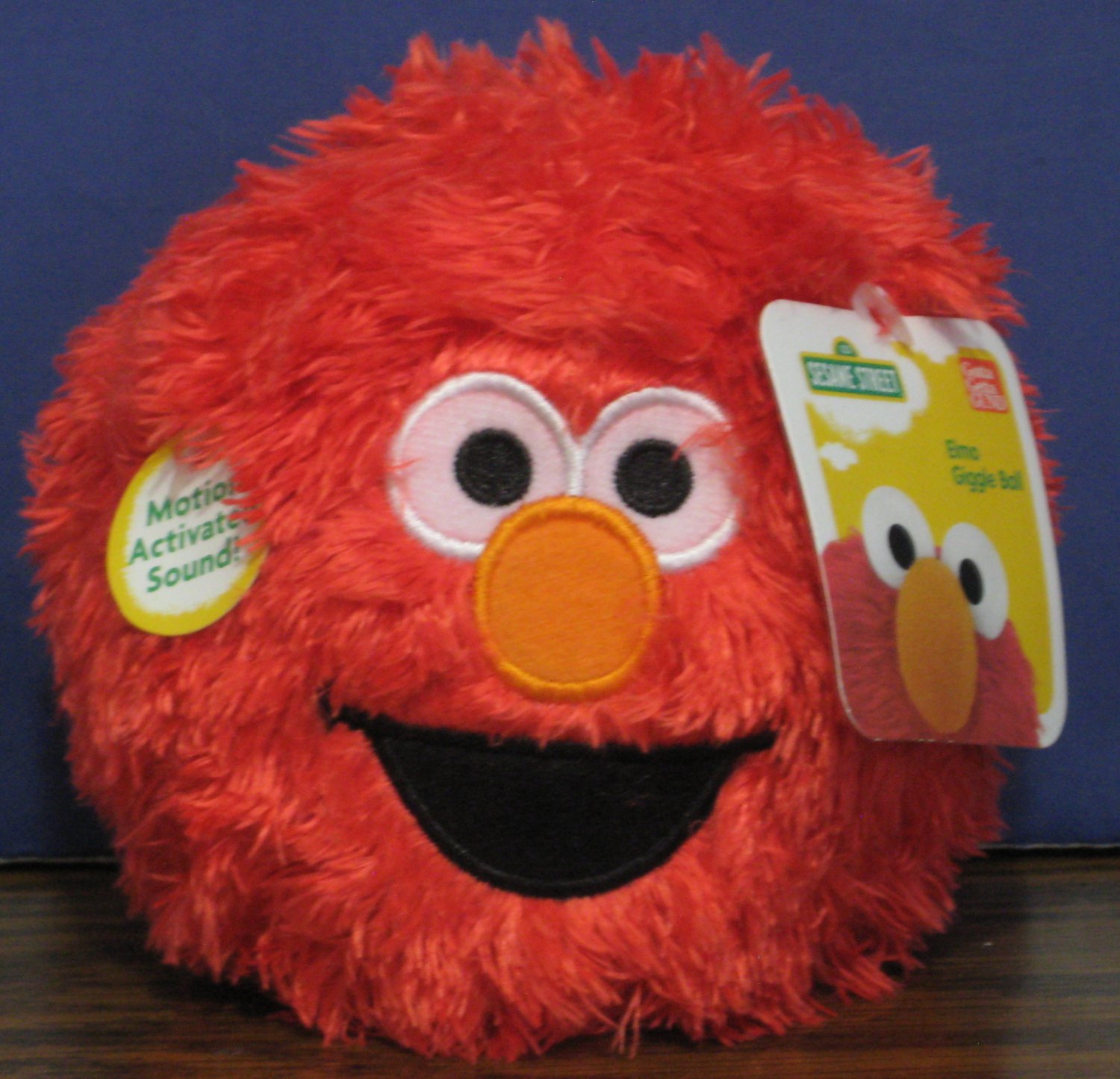 Sesame Street Elmo Monster Plush Giggle Ball 2013 Gund - 12" Round 4.5" High