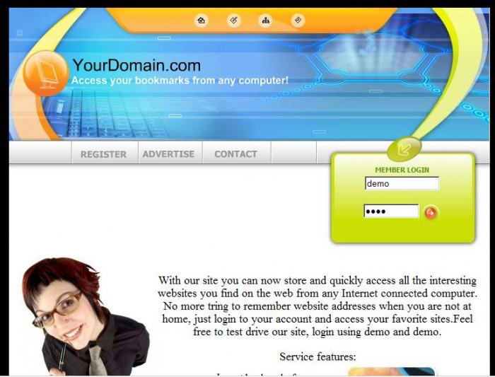 Bookmarks Website