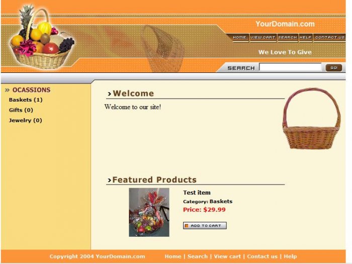 Gift Basket Website