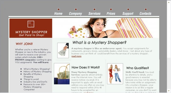Mystery Shopper Site