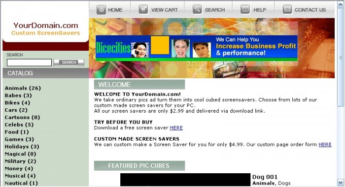 Screen Saver Website
