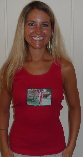 Red Ribbed Tank Thailand Photo Picture Travel Tee Tropical Small