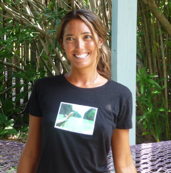 Phi Phi Islands Black Organic Bamboo Tee Soft Travel Photo Small