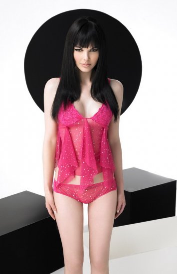 Hot Pink Lace cup camisole