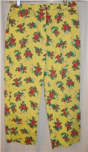 RALPH LAUREN FLORAL CROP PANTS SIZE 4