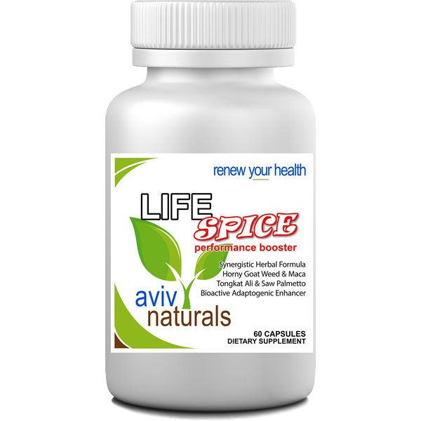 LIFE SPICE: Horny Goat Weed - Maca - Tongkat Ali - Saw Palmetto - Ginseng HRT Aphrodisiac