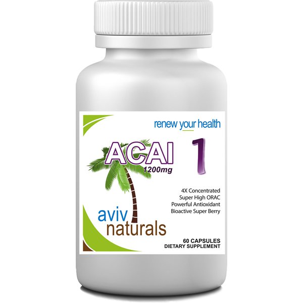Acai 1 Pure Brazilian Acai Berry Fruit Extract 1200 mg ENERGY Supplement Freeze Dried