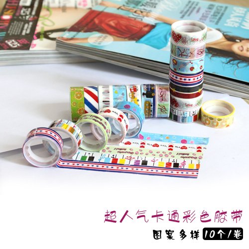 120 rolls Assorted Design Cute Kawaii Korean Design Deco Tape Adhensive