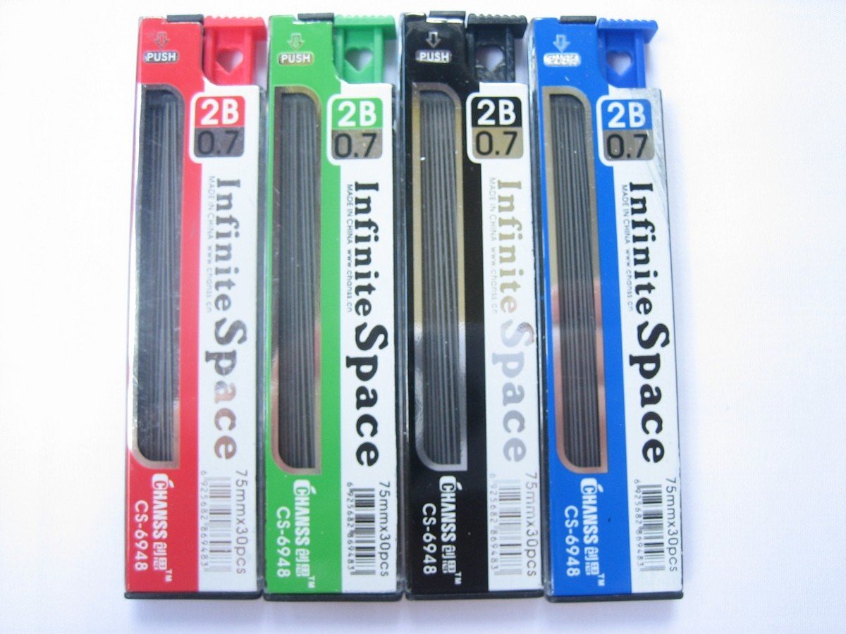 Trial Pack No Shipping Fee 1 tube 30pcs x 75mm 2B 0.7mm Mechanical Pencil Refil Lead