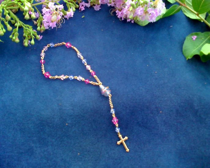 Gold and pink Chaplet