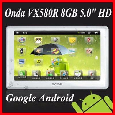 Original Onda VX580R 8GB 5.0" HD Touch Screen MP3 MP4 MP5 intelligent Smart Google Android