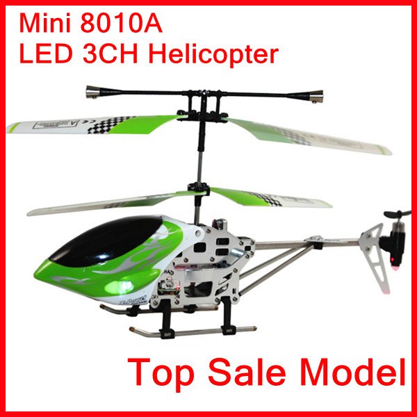 Mini 8010A Remote Radio Control Toys RC LED 3CH Helicopter R/C Helicopter 3CH RTF Ready to Fly