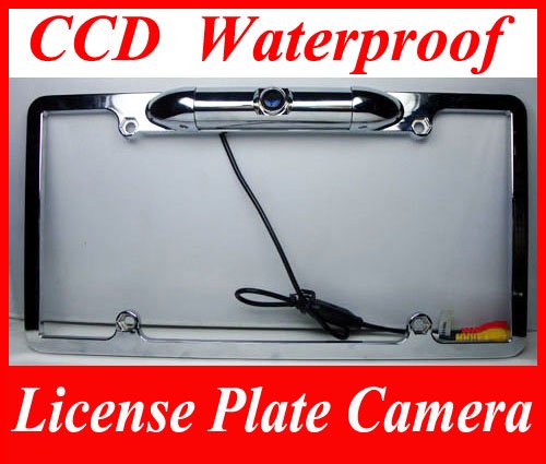 CE32CAM066CCD License Plate Camera Zinc Metal Chrome with 0.3 Lux at F2-Inch