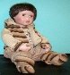 16" BRUNETTE PORCELAIN BISQUE COLLECTIBLE BABY DOLL
