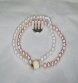PINK & WHITE PEARL BRACELET WITH CHARM