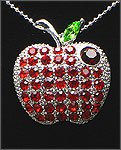 RED CRYSTAL APPLE NECKLACE