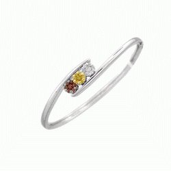 THREE COLOR DIAMOND GOLD BRACELET