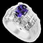 IOLITE DIAMOND RING