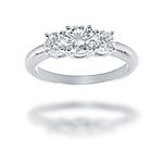 ONE CARAT WHITE DIAMOND ENGAGEMENT RING