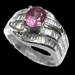 PINK SAPPHIRE DIAMOND RING