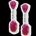 RUBY DIAMOND DROP EARRINGS