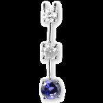 HALF CARAT TANZANITE DIAMOND PENDANT