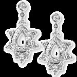 THREE QUARTER CARAT WHITE DIAMOND DROP EARRINGS