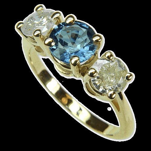 BLUE SAPPHIRE DIAMOND ENGAGEMENT RING