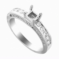 SEMI MOUNTING WHITE GOLD DIAMOND RING