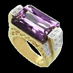 AMETHYST DIAMOND RING