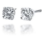QUARTER CARAT WHITE DIAMOND STUD EARRINGS