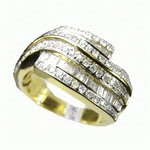TWO THIRDS CARAT WHITE DIAMOND GOLD RING