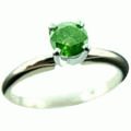 HALF CARAT GREEN DIAMOND RING