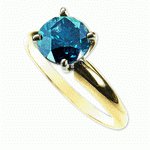 QUARTER CARAT BLUE DIAMOND RING