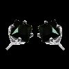 TWO CARAT BLACK TOURMALINE EARRINGS
