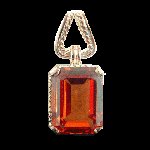 EIGHT CARAT PARPADASCHA SAPPHIRE PENDANT