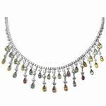 FIVE AND HALF CARAT DIAMOND SAPPHIRE NECKLACE