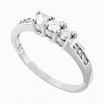HALF CARAT THREE STONE DIAMOND ENGAGEMENT RING