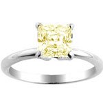 HALF CARAT YELLOW DIAMOND RING