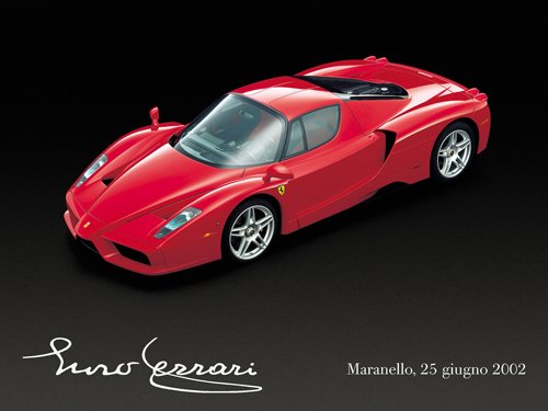 Ferrari Enzo Car Poster Print on 10 mil Archival Satin Paper 16" x 12"