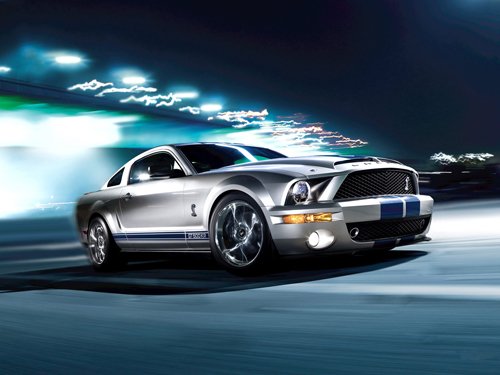 Shelby Mustang GT500KR Car Poster Print on 10 mil Archival Satin Paper 16" x 12""